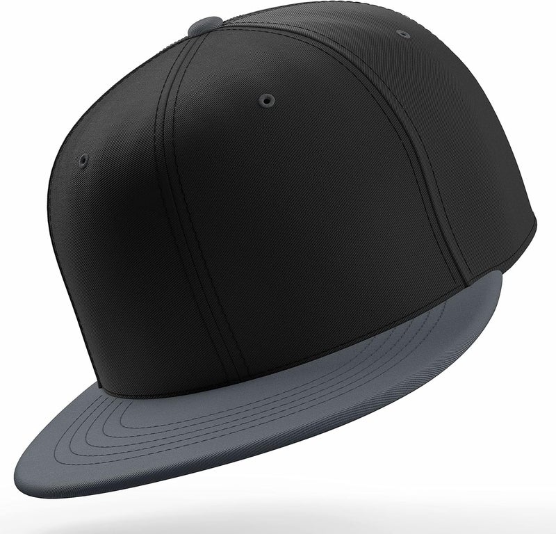 Daxton Store Classic Blank Snapback Flat Bill Visor Hat Cap One Size Adjustable Back - Image 4